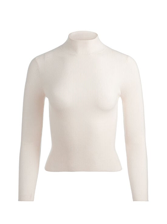 ECRU-ROBERTA RIBBED TURTLENECK