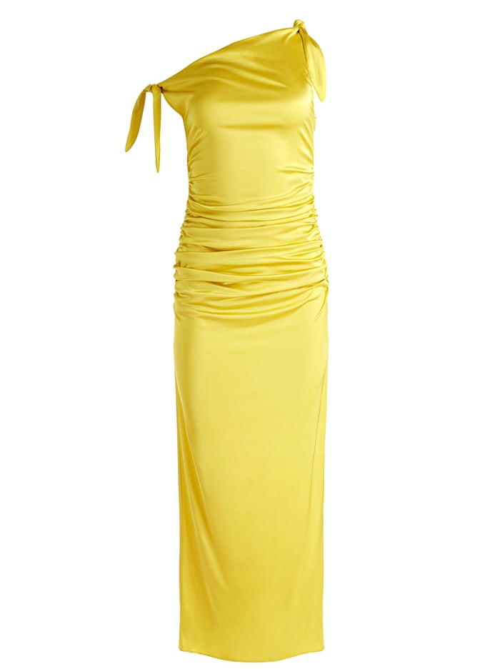 MARILLA OFF THE SHOULDER RUCHED MAXI DRESS - HAPPY YELLOW image 5 - Alice And Olivia