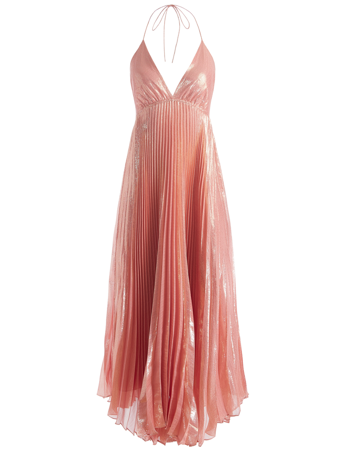 ADALYN HALTER MAXI DRESS - DUSTY ROSE image 6 - Alice And Olivia