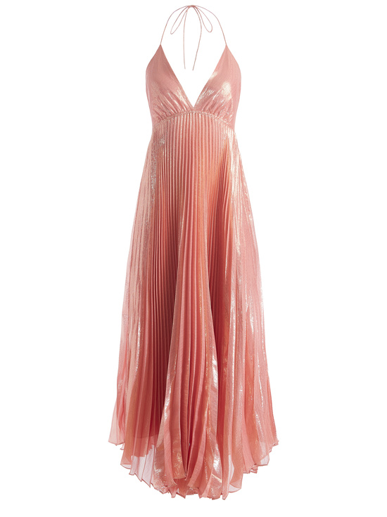 DUSTY ROSE-ADALYN HALTER MAXI DRESS
