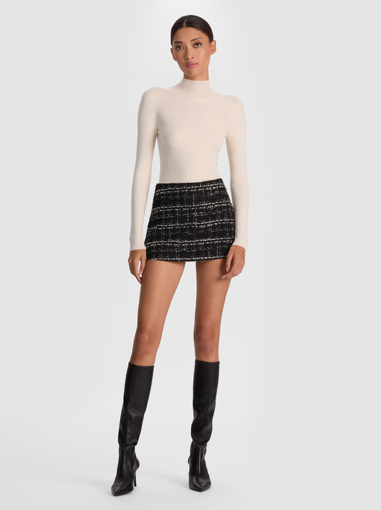 ECRU-ROBERTA RIBBED TURTLENECK