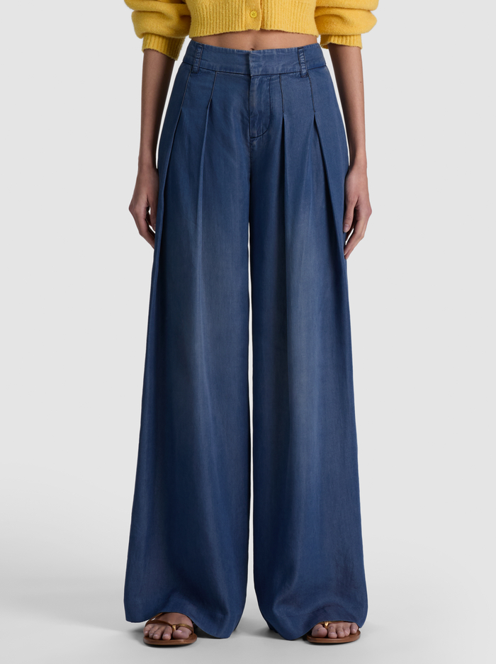 BLAIRE PLEATED JEAN - BROOKLYN BLUE - ALICE + OLIVIA