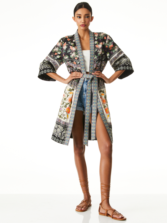 FLORA EMBROIDERY DRAPEY KIMONO - DREAM CASTLE MULTI image 2 - ALICE + OLIVIA