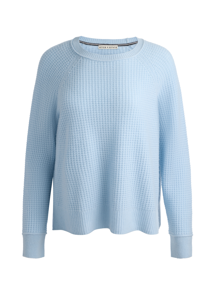 COLIN RELAXED RAGLAN CREWNECK - CAROLINA BLUE image 5 - ALICE + OLIVIA