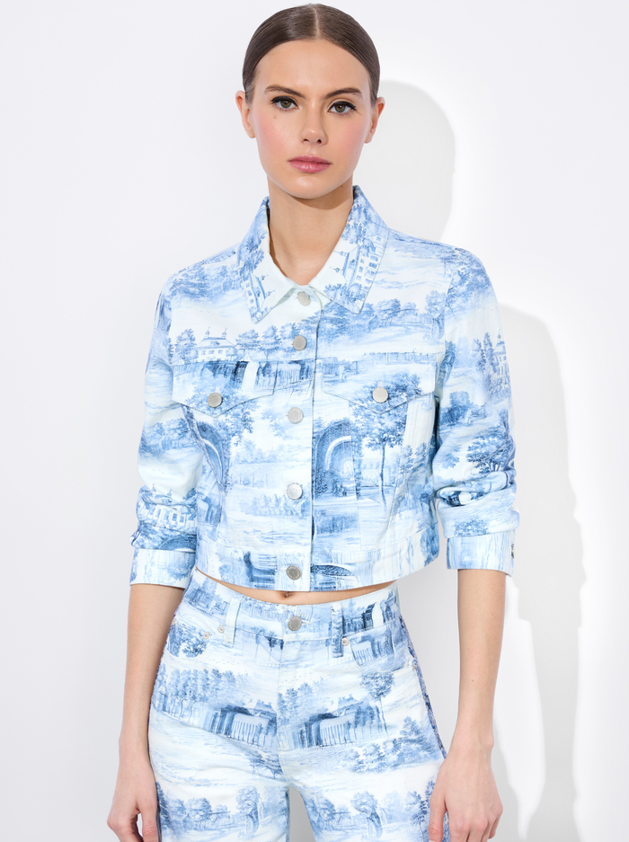 CHLOE CROPPED JACKET - CHATEAU - Alice And Olivia
