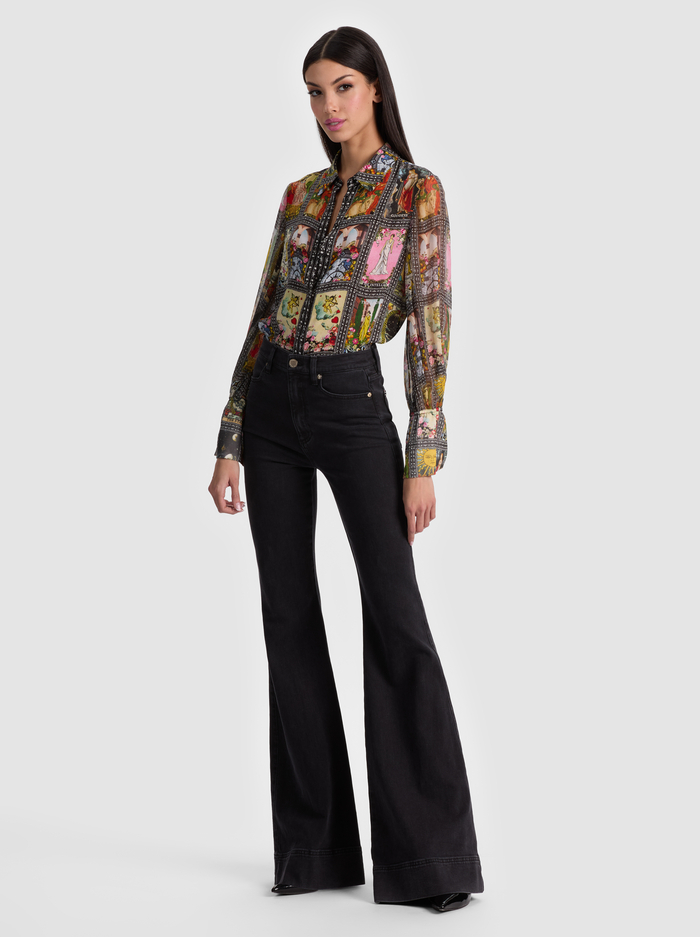 WAN BUTTON DOWN BLOUSE - ENCHANTED TAROT image 4 - ALICE + OLIVIA