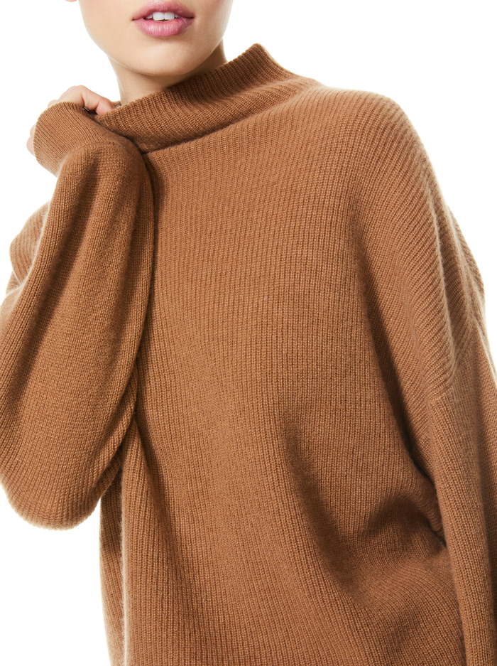 CAPRICE TURTLENECK PULLOVER - CAMEL image 3 - Alice And Olivia