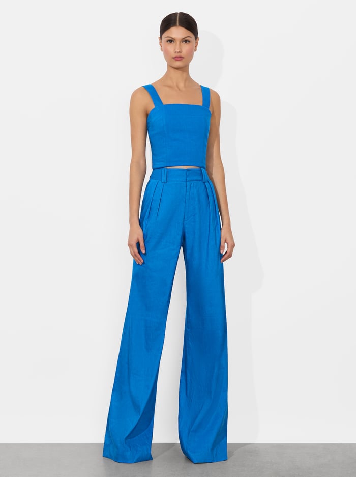 ERIC LINEN PANT - TRUE BLUE image 1 - Alice And Olivia