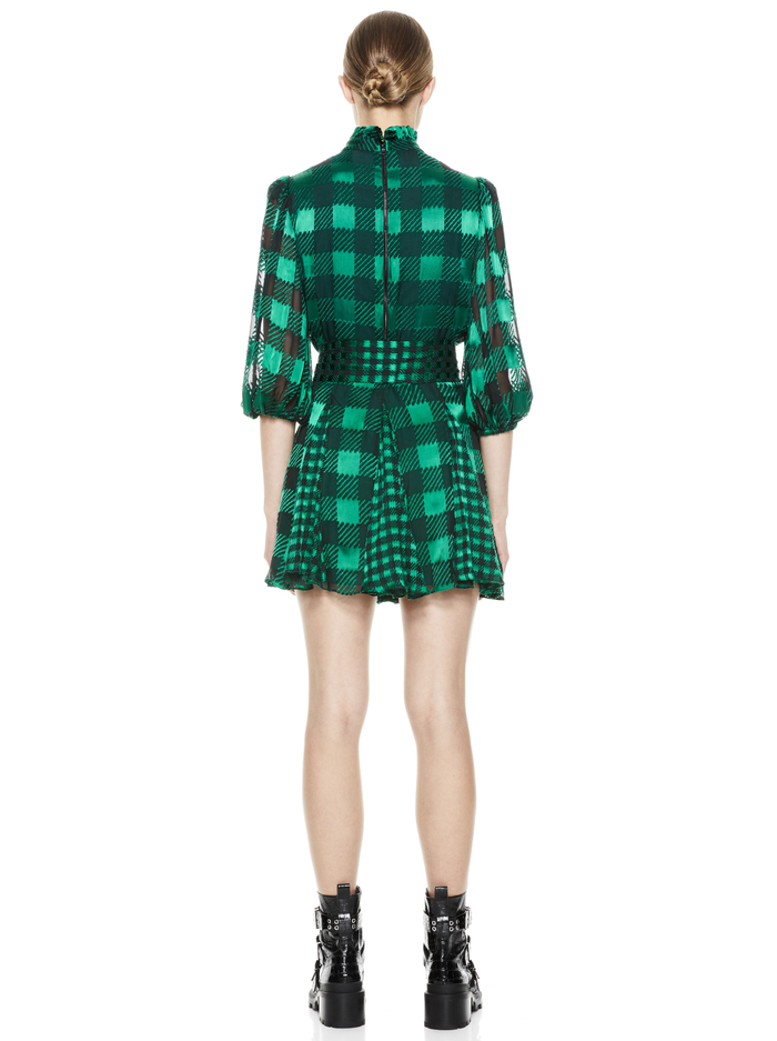 MINA PUFF SLEEVE MINI DRESS - GINGHAM BABE LG/COMBO image 2 - Alice And Olivia