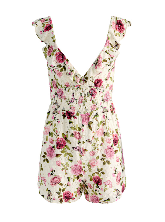 GARDEN GOSSIP OFF WHITE-GEMMA ROMPER