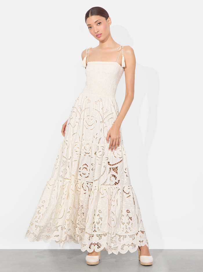 MARNA TIERED MAXI DRESS - OFF WHITE image 3 - Alice And Olivia