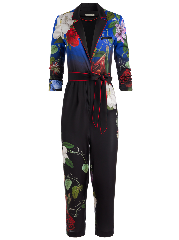 LOUETTA TIE WAIST JUMPSUIT - LUNCH DATE image 5 - ALICE + OLIVIA