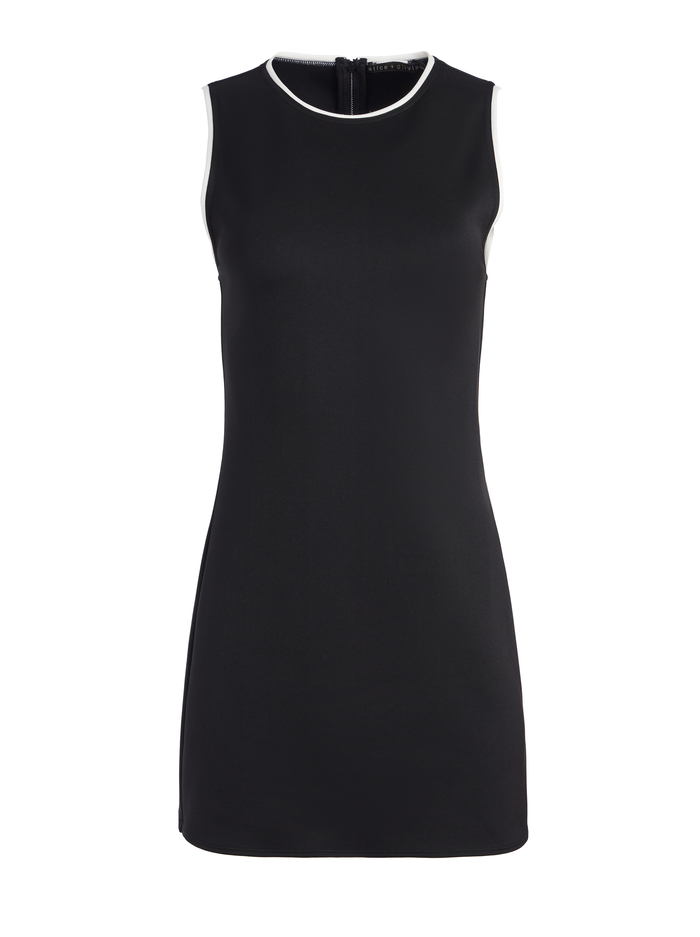EDRIS SLEEVELESS MINI DRESS - BLACK/OFF WHITE image 5 - Alice And Olivia
