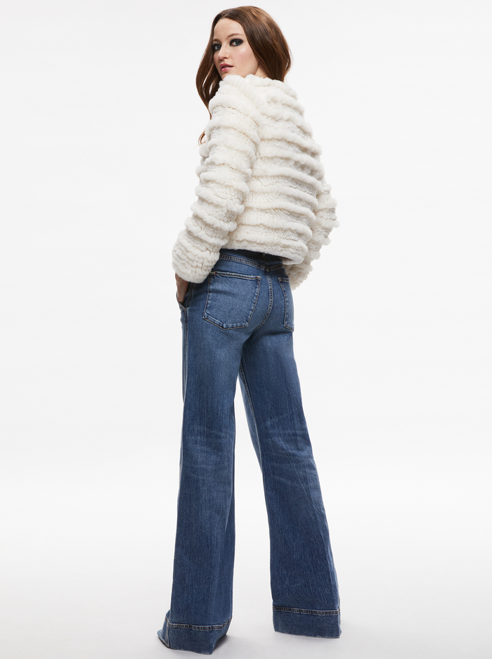 FAWN FAUX FUR JACKET - ECRU image 1 - Alice And Olivia