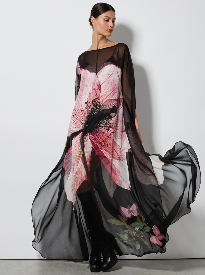 LINN CAPE MAXI DRESS - LUNA FLORAL - Alice And Olivia