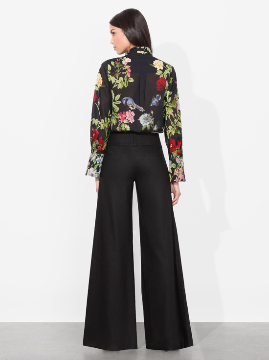 VENUS FLORAL-LLOYD SLIT SLEEVE BLOUSE