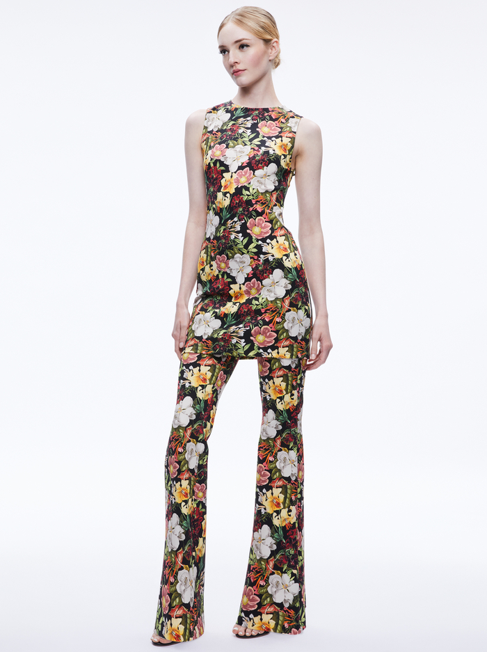 BRYNLEE BOOTCUT PANT - JUNIPER FLORAL BLACK image 5 - ALICE + OLIVIA