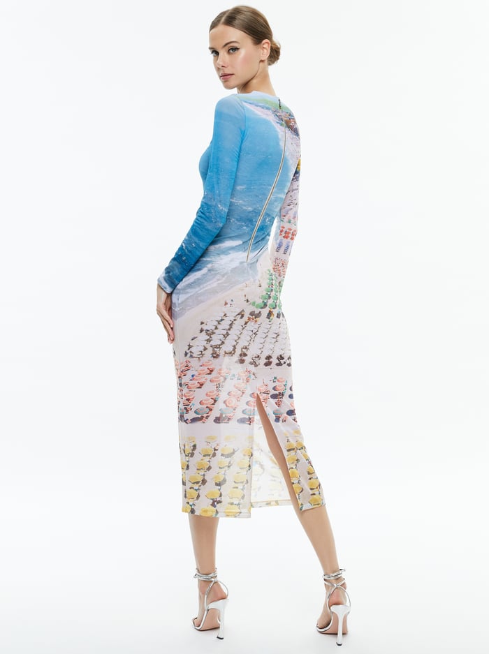 DELORA MIDI DRESS - WHISPERING WAVES image 2 - Alice And Olivia
