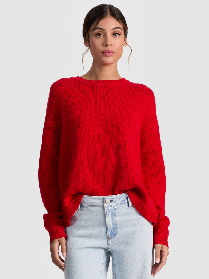 ENSLEY CREWNECK - PERFECT RUBY - Alice And Olivia