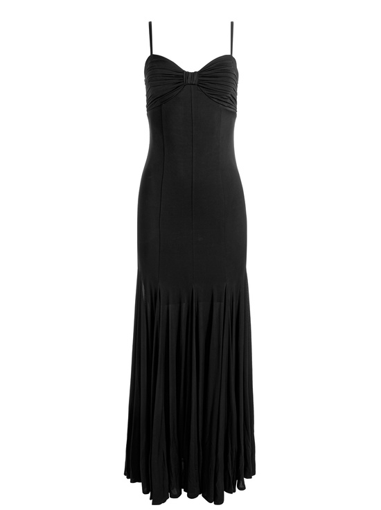 BLACK-IRINA TWIST FRONT MAXI DRESS