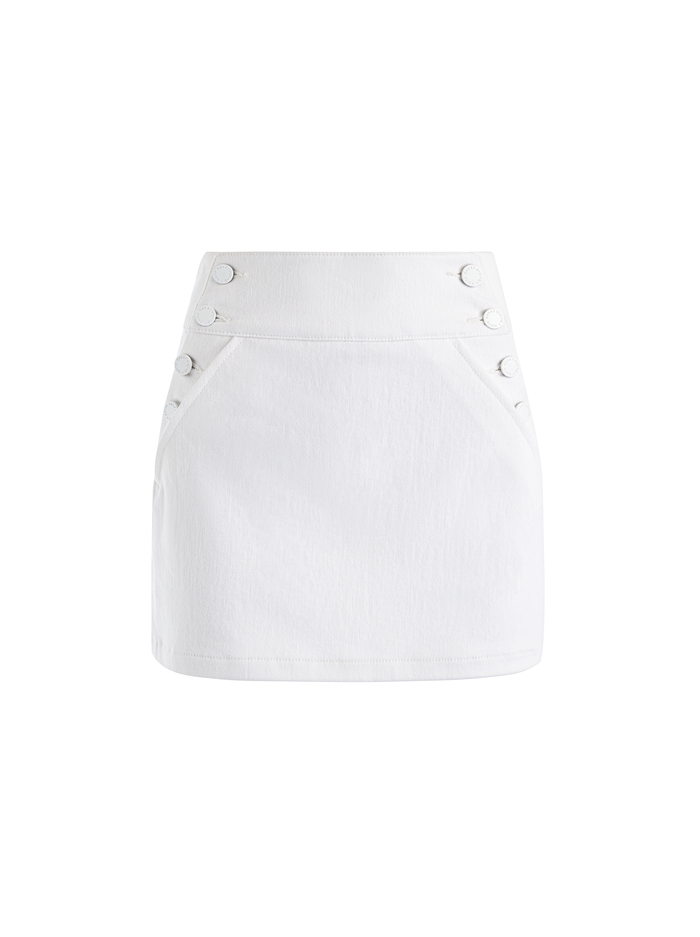DONALD MINI SKIRT - OFF WHITE image 5 - Alice And Olivia