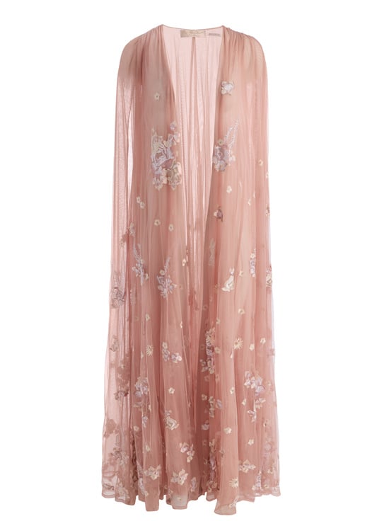 DEEP PEARL BLUSH MULTI-AZRIELLA EMBROIDERED MAXI GOWN CAPE