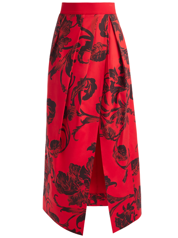 MARGARITE BALLGOWN SKIRT - PHILOSOPHY BRIGHT RUBY image 5 - Alice And Olivia