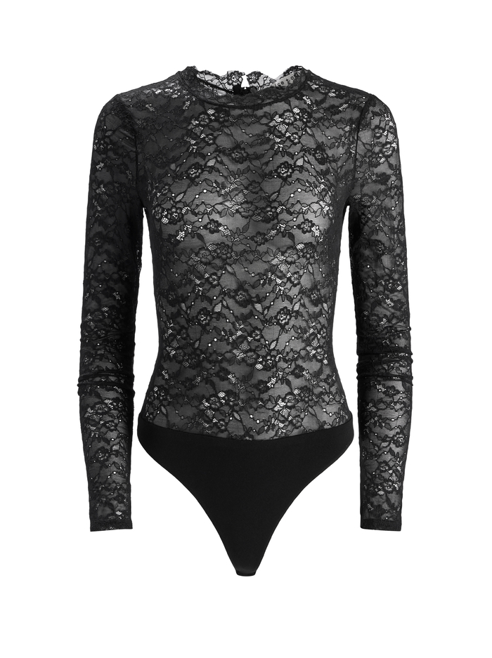 TAEYN LACE BODYSUIT - BLACK image 6 - Alice And Olivia