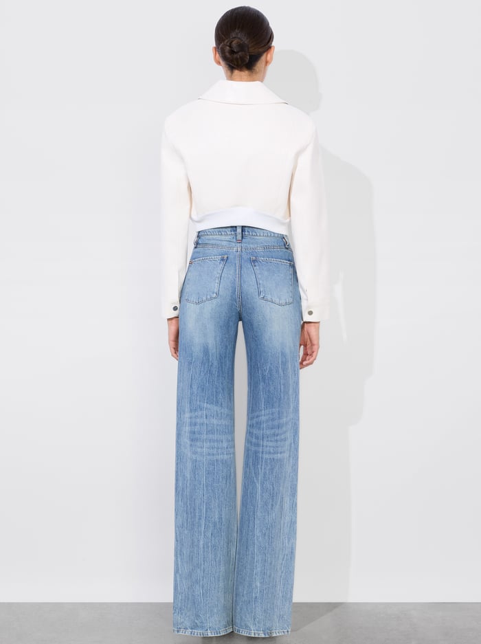 HYDE CROPPED VEGAN JACKET - OFF WHITE image 2 - Alice And Olivia