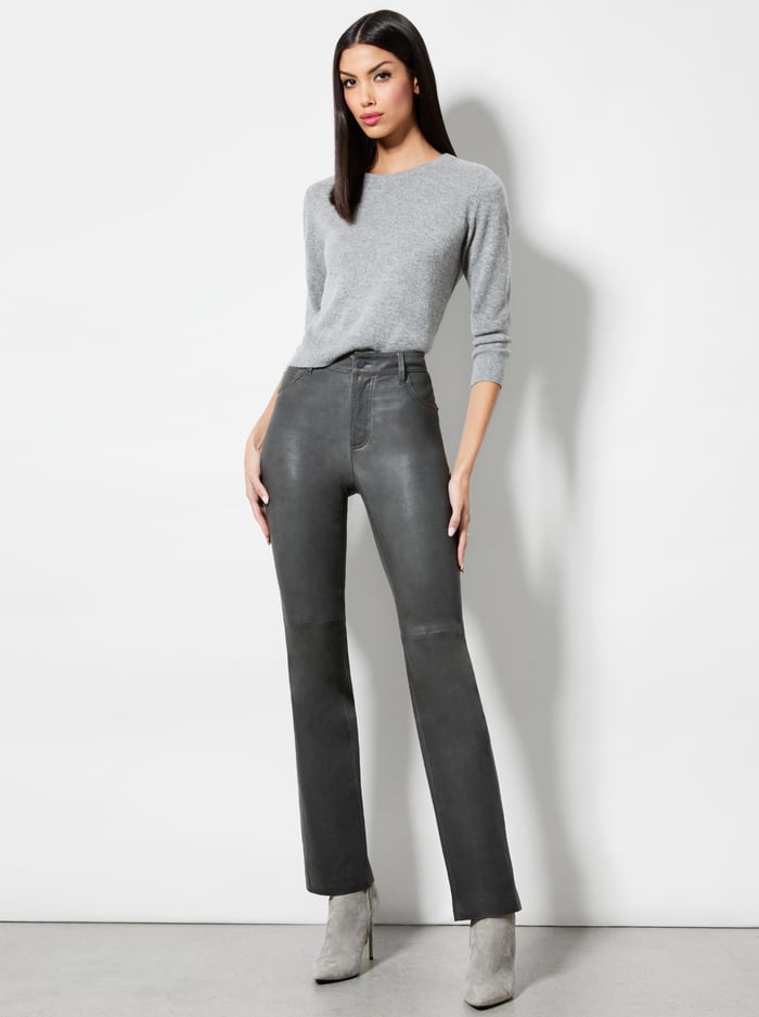 AMAZING LEATHER PANT - CHARCOAL image 1 - Alice And Olivia