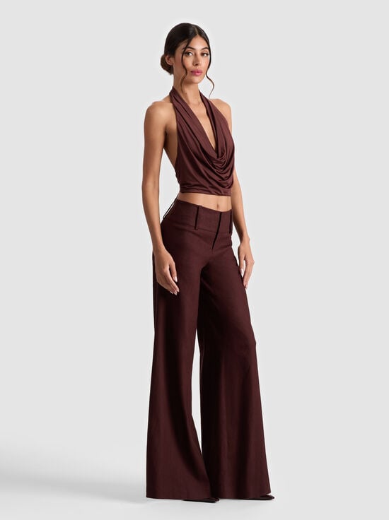 MOCHA-AYANNA HALTER TOP