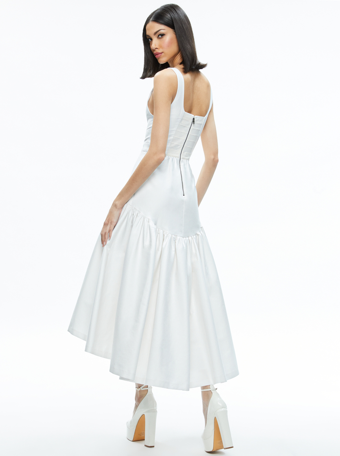 DIANA SLEEVELESS STRUCTURED MIDI DRESS - OFF WHITE image 2 - Alice And Olivia