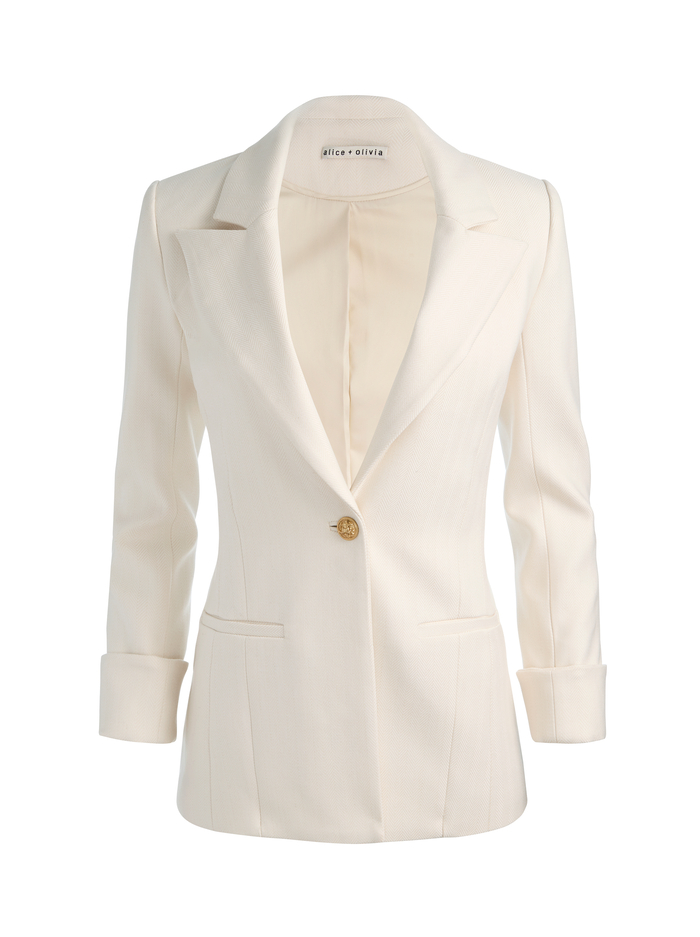 BURNS FITTED BLAZER - CHINO image 5 - ALICE + OLIVIA