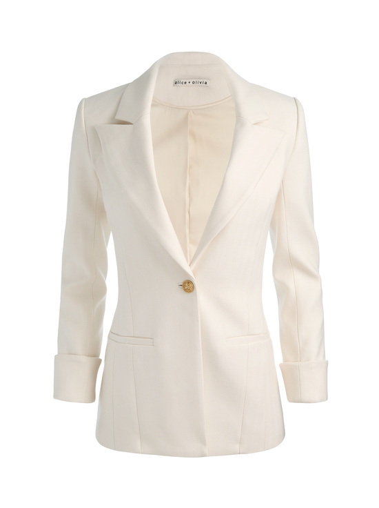 CHINO-BURNS FITTED BLAZER