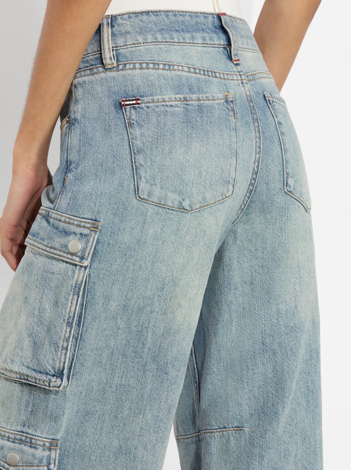 OLYMPIA CARGO JEAN - SIERRA VINTAGE BLUE image 3 - Alice And Olivia