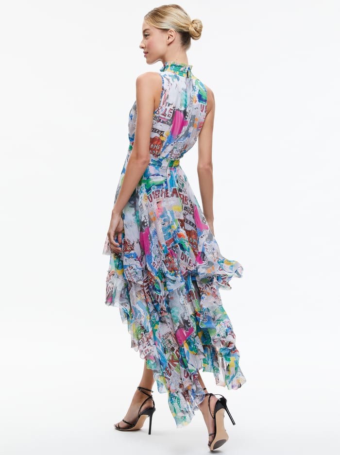 A+O X BASQUIAT EVELYN MAXI DRESS - UNBREAKABLE image 1 - Alice And Olivia