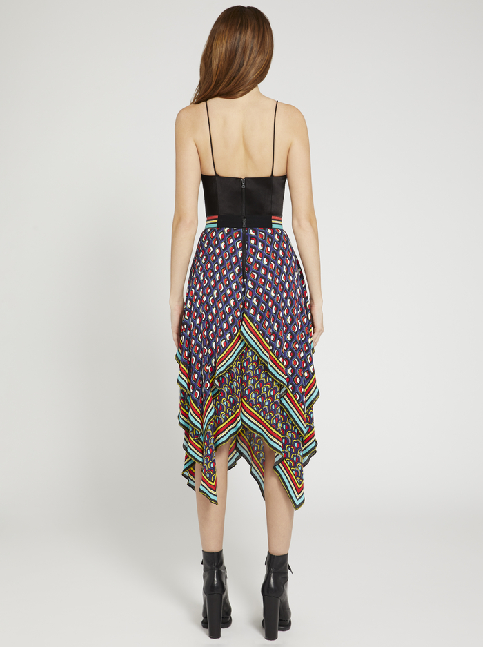 MAURA TIERED HANDKERCHIEF SKIRT - MOD MOON MULTI image 2 - Alice And Olivia