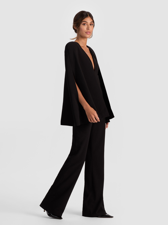 BLACK-NOVA CAPE JUMPSUIT