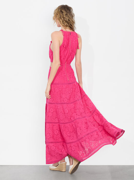 RASPBERRY-MYRTICE MAXI DRESS