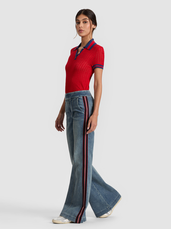 ALBERTINE BLUE-DYLAN STRIPED JEAN