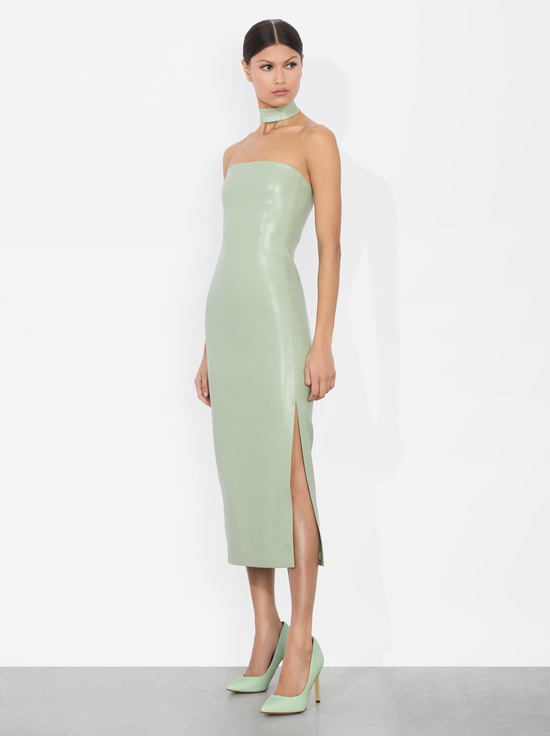 SAGE-GEORGIE VEGAN MIDI DRESS