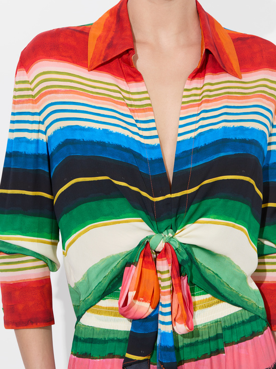 RAINBOW REEF-HANNON TIE FRONT BLOUSE