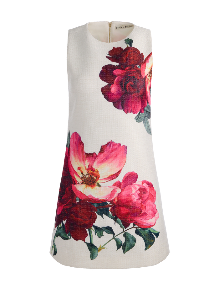 CLYDE MINI DRESS - EMPRESS BLOOM OFF WHITE image 5 - ALICE + OLIVIA