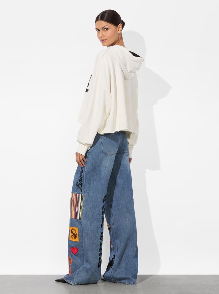 A+O X BRONCO SUNNY CROPPED HOODIE - BUILT WILD image 2 - Alice And Olivia