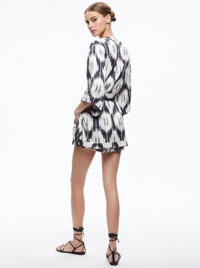 DOMINO KIMONO WITH TIE BELT - CLASSIC IKAT image 1 - Alice And Olivia