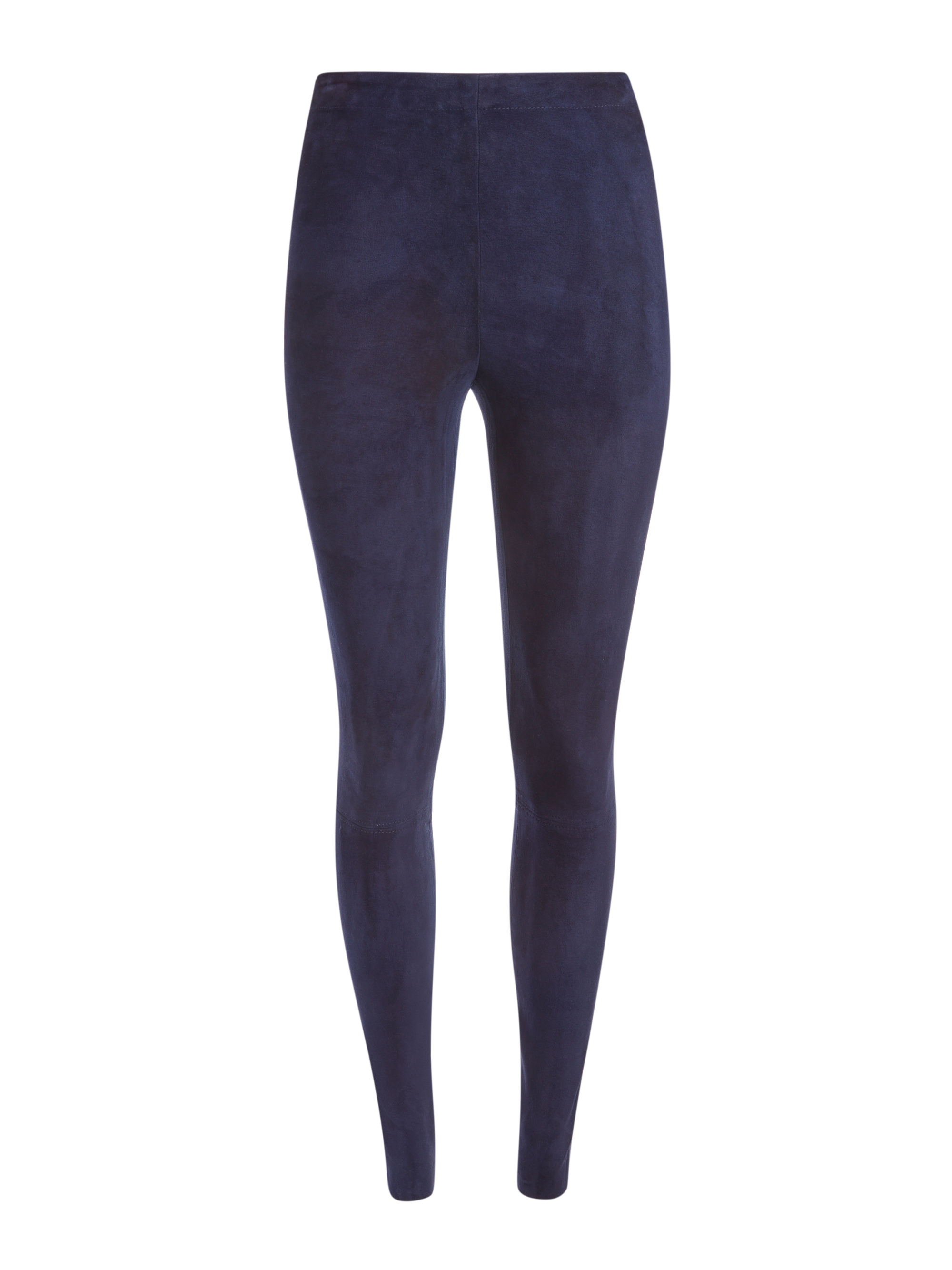 Maddox Side Zip Suede Legging In Navy | Alice And Olivia