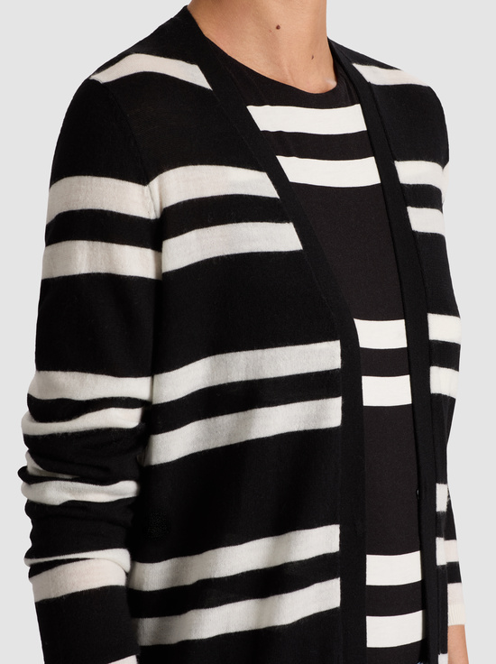BLACK/ECRU-CALLAN MAXI CARDIGAN
