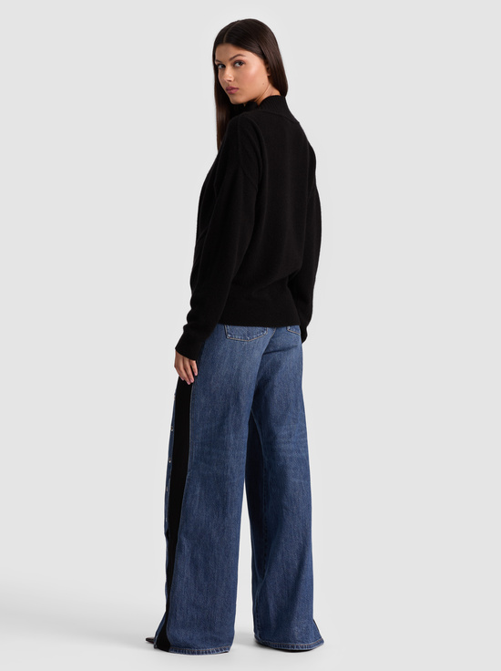 BLACK-MELIE CASHMERE PULLOVER