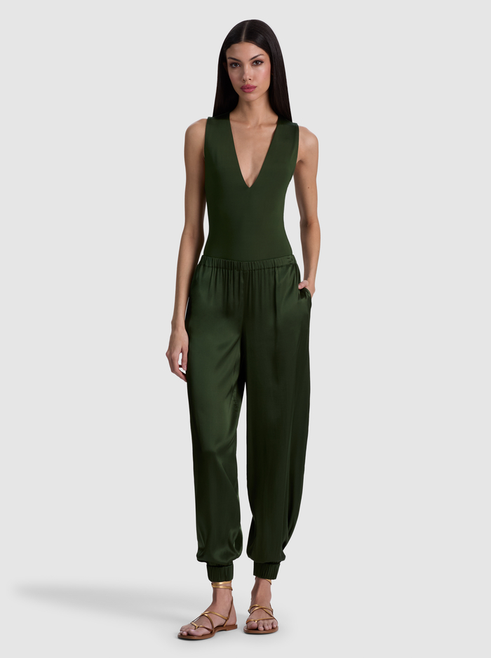 DECLAN PULL ON GENIE PANT - DARK FERN image 4 - ALICE + OLIVIA