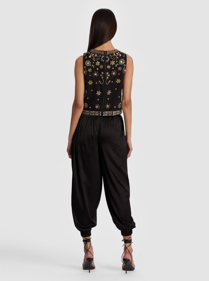 AMAL EMBELLISHED TANK - BLACK/MULTI image 2 - ALICE + OLIVIA
